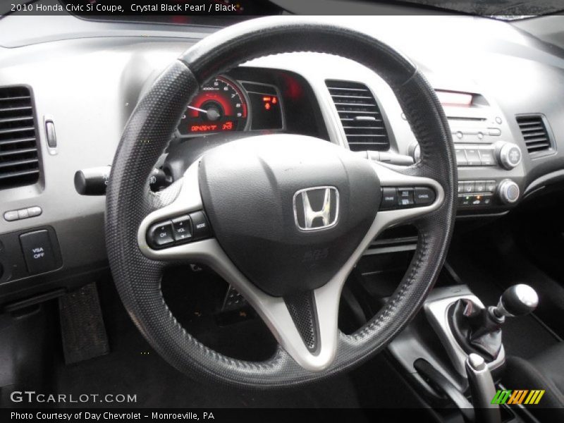 Crystal Black Pearl / Black 2010 Honda Civic Si Coupe