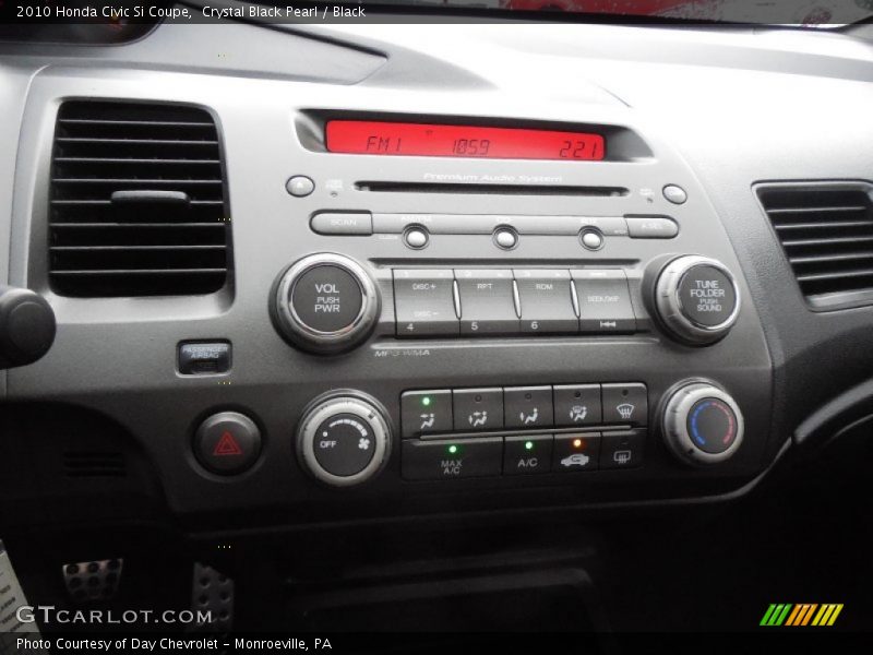 Crystal Black Pearl / Black 2010 Honda Civic Si Coupe