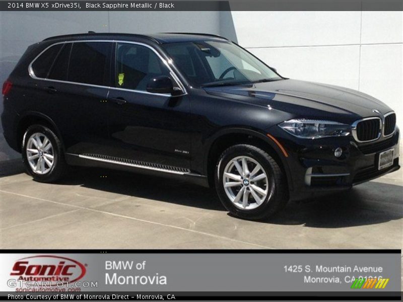 Black Sapphire Metallic / Black 2014 BMW X5 xDrive35i