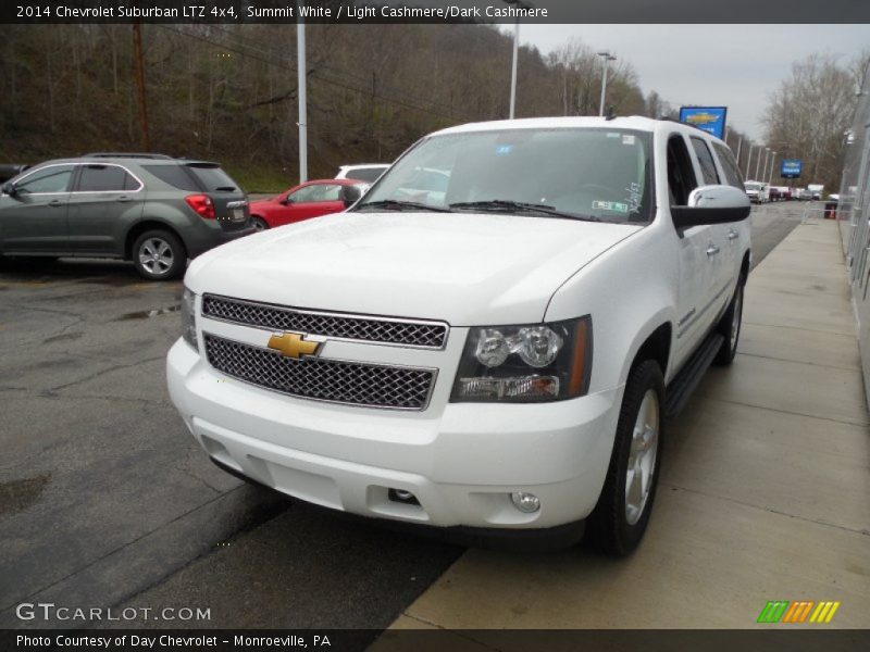 Summit White / Light Cashmere/Dark Cashmere 2014 Chevrolet Suburban LTZ 4x4