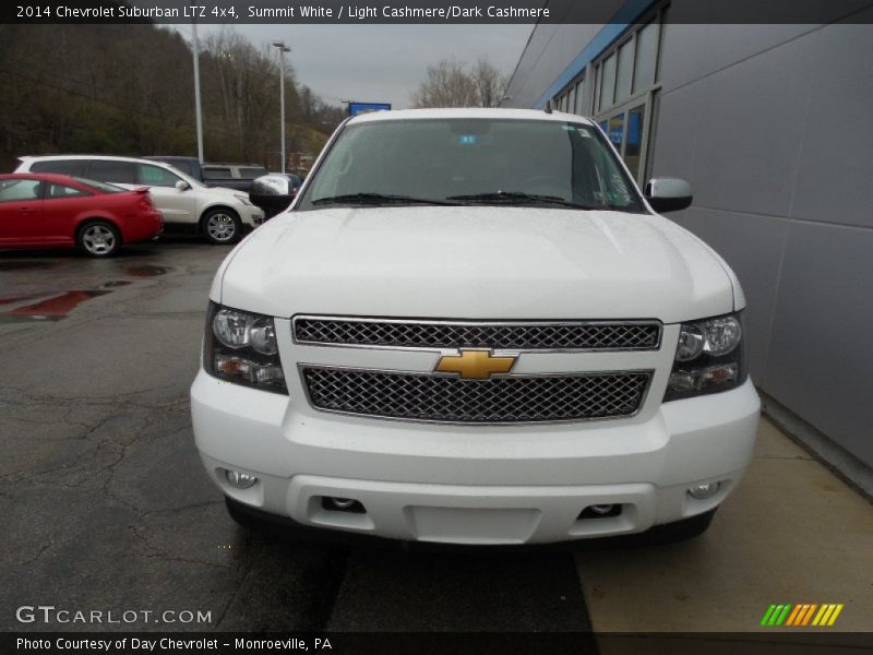 Summit White / Light Cashmere/Dark Cashmere 2014 Chevrolet Suburban LTZ 4x4