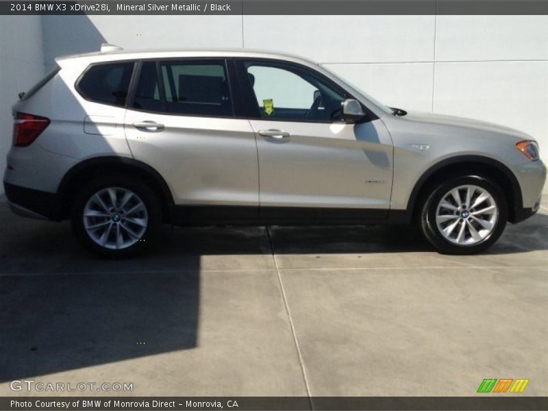Mineral Silver Metallic / Black 2014 BMW X3 xDrive28i
