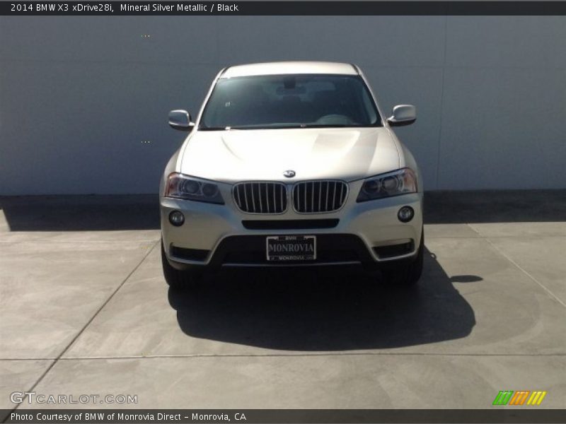 Mineral Silver Metallic / Black 2014 BMW X3 xDrive28i