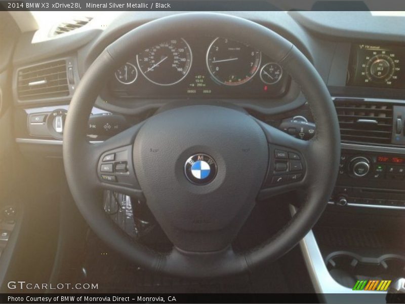 Mineral Silver Metallic / Black 2014 BMW X3 xDrive28i