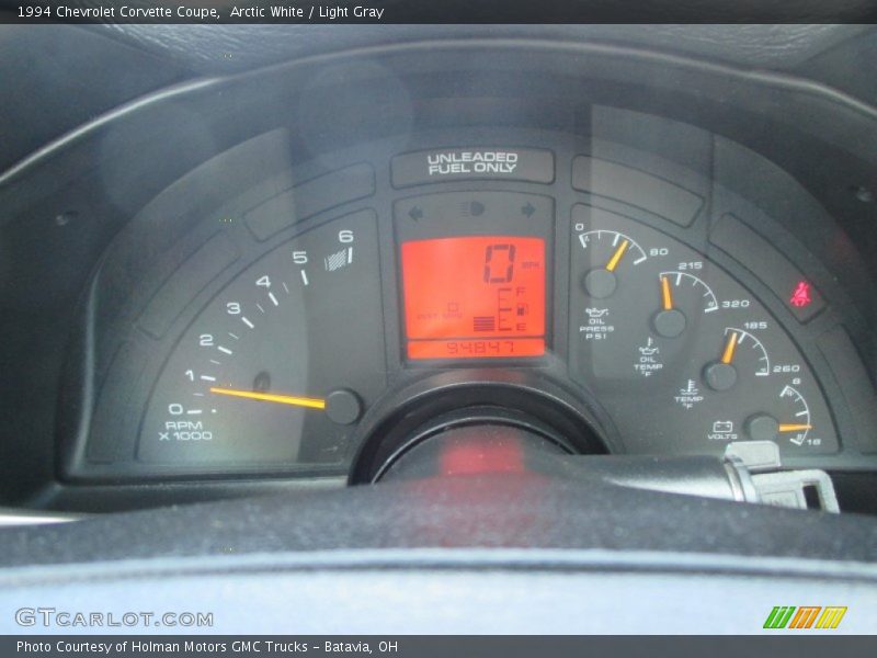 Arctic White / Light Gray 1994 Chevrolet Corvette Coupe