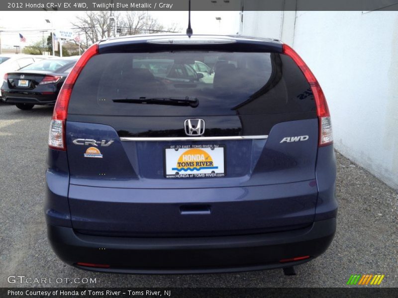 Twilight Blue Metallic / Gray 2012 Honda CR-V EX 4WD