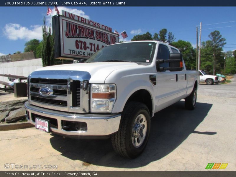 Oxford White / Camel 2008 Ford F350 Super Duty XLT Crew Cab 4x4