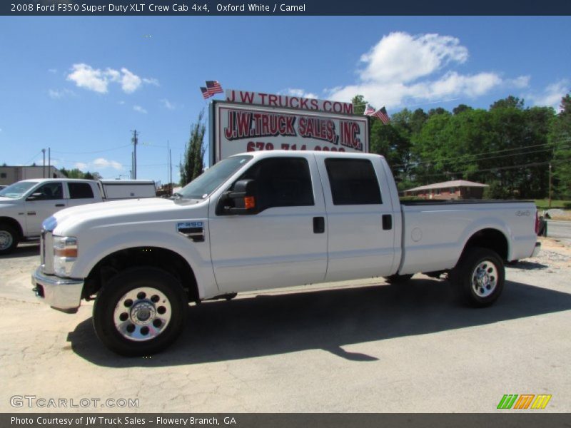 Oxford White / Camel 2008 Ford F350 Super Duty XLT Crew Cab 4x4