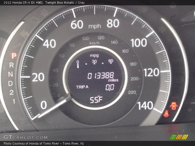Twilight Blue Metallic / Gray 2012 Honda CR-V EX 4WD