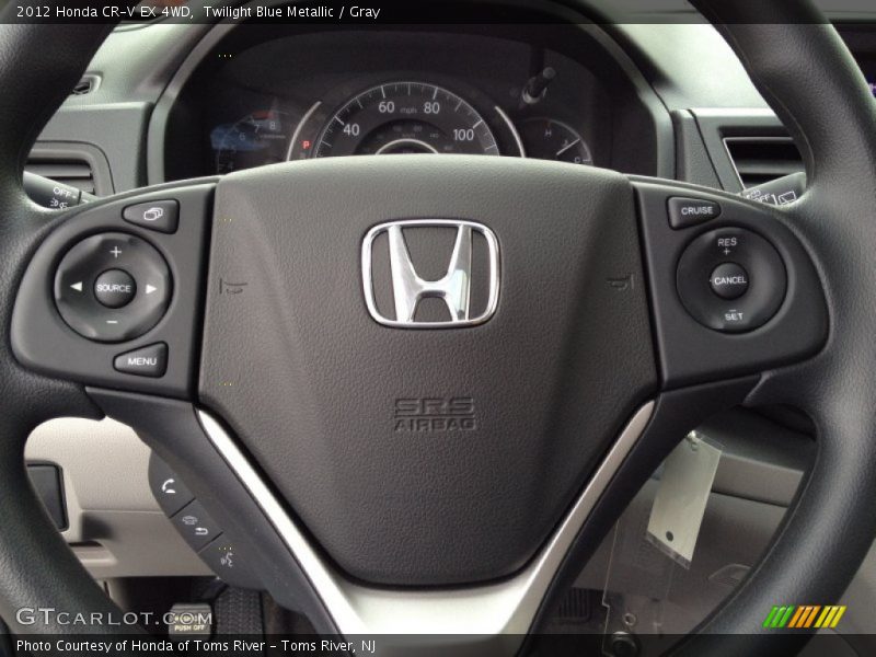 Twilight Blue Metallic / Gray 2012 Honda CR-V EX 4WD