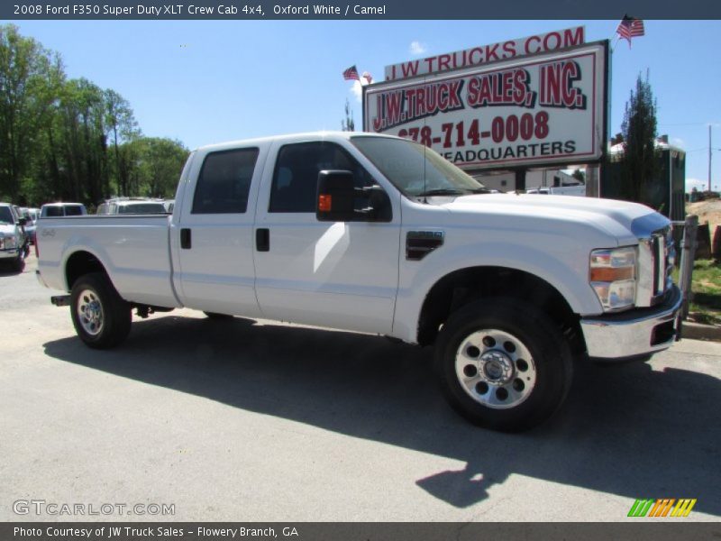Oxford White / Camel 2008 Ford F350 Super Duty XLT Crew Cab 4x4