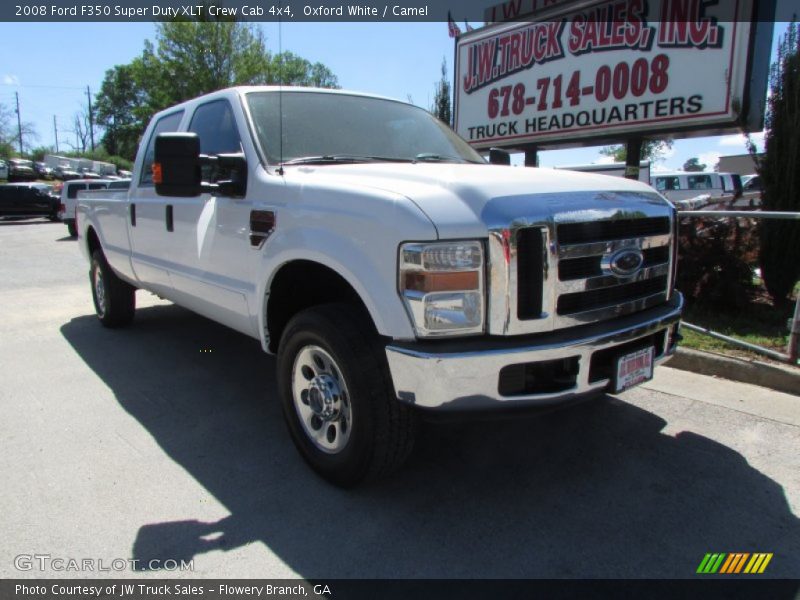 Oxford White / Camel 2008 Ford F350 Super Duty XLT Crew Cab 4x4