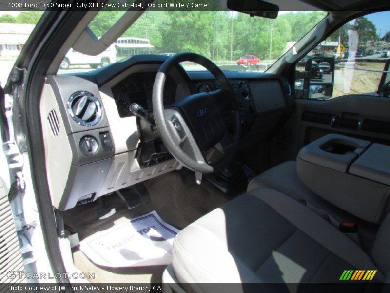 Oxford White / Camel 2008 Ford F350 Super Duty XLT Crew Cab 4x4