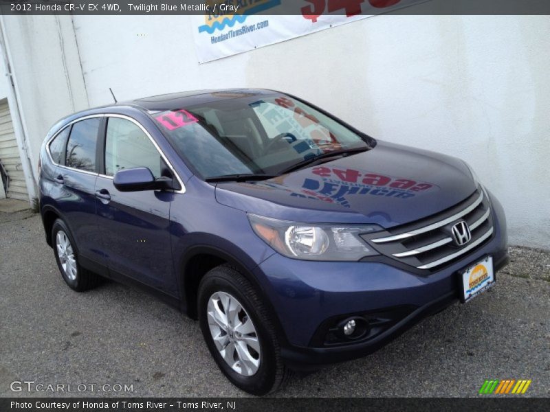 Twilight Blue Metallic / Gray 2012 Honda CR-V EX 4WD