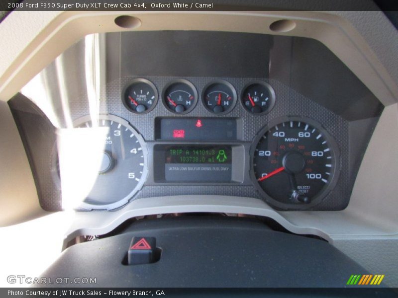 Oxford White / Camel 2008 Ford F350 Super Duty XLT Crew Cab 4x4
