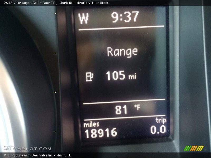 Shark Blue Metallic / Titan Black 2012 Volkswagen Golf 4 Door TDI