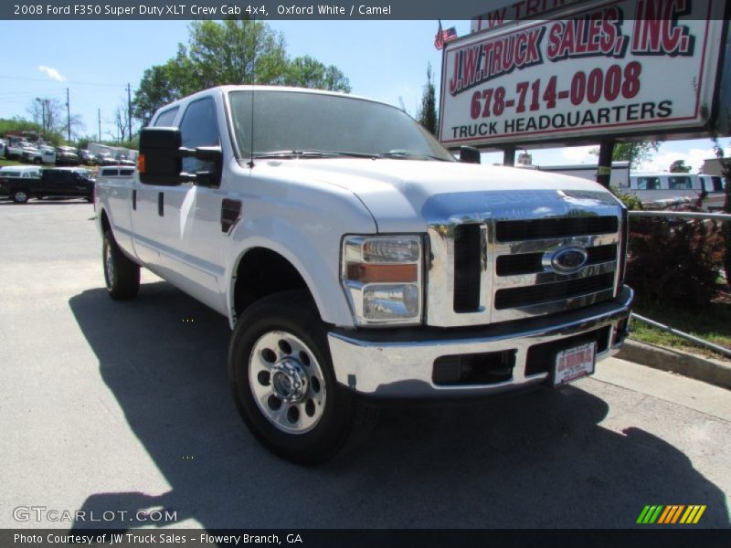 Oxford White / Camel 2008 Ford F350 Super Duty XLT Crew Cab 4x4