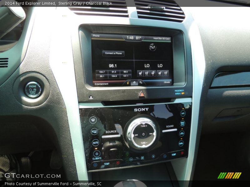 Sterling Gray / Charcoal Black 2014 Ford Explorer Limited