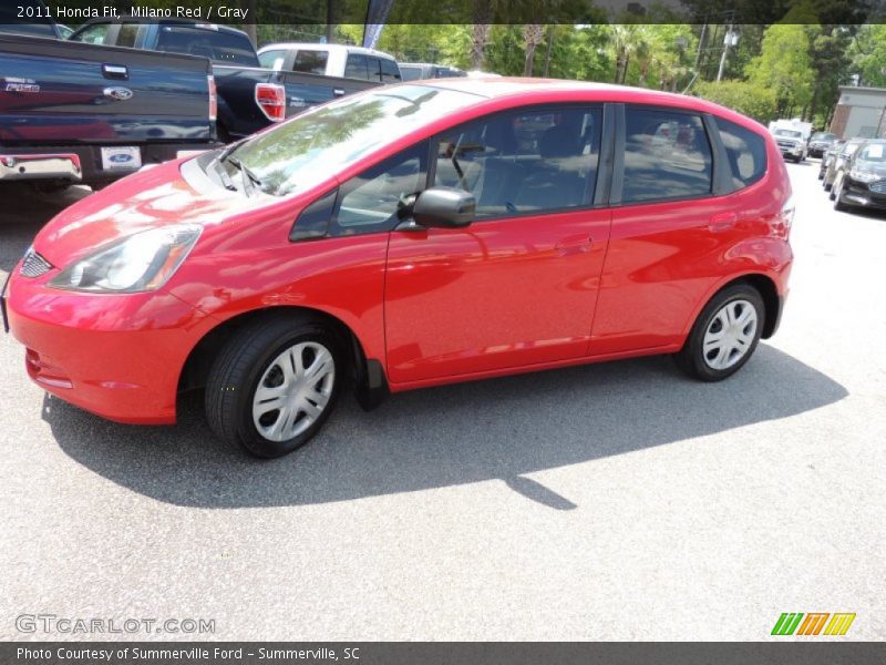 Milano Red / Gray 2011 Honda Fit