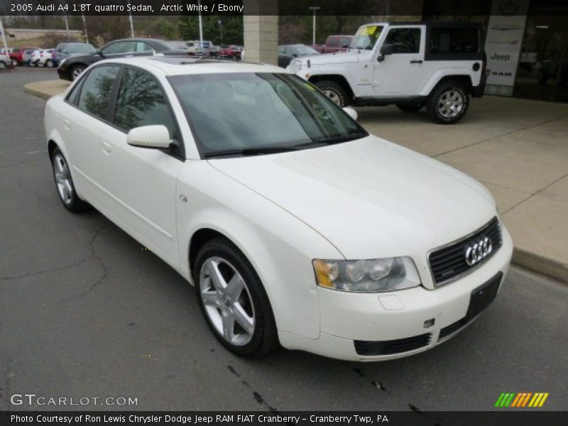 Arctic White / Ebony 2005 Audi A4 1.8T quattro Sedan