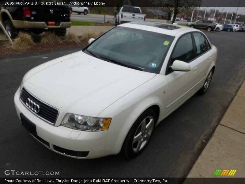 Arctic White / Ebony 2005 Audi A4 1.8T quattro Sedan