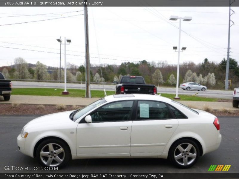 Arctic White / Ebony 2005 Audi A4 1.8T quattro Sedan