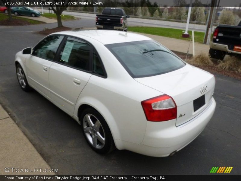 Arctic White / Ebony 2005 Audi A4 1.8T quattro Sedan