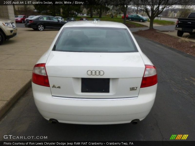 Arctic White / Ebony 2005 Audi A4 1.8T quattro Sedan