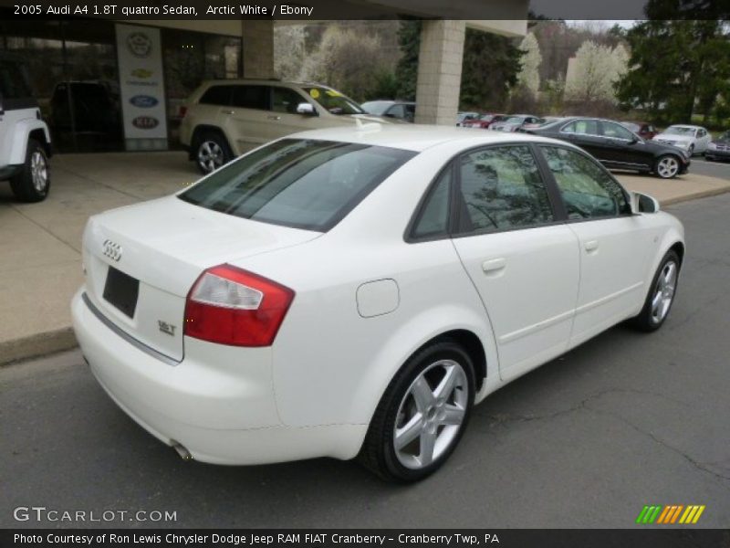 Arctic White / Ebony 2005 Audi A4 1.8T quattro Sedan
