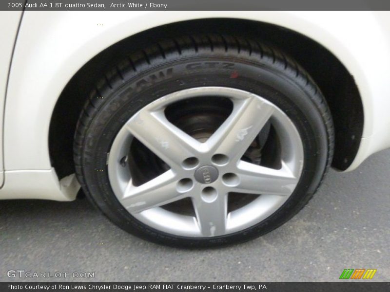 Arctic White / Ebony 2005 Audi A4 1.8T quattro Sedan
