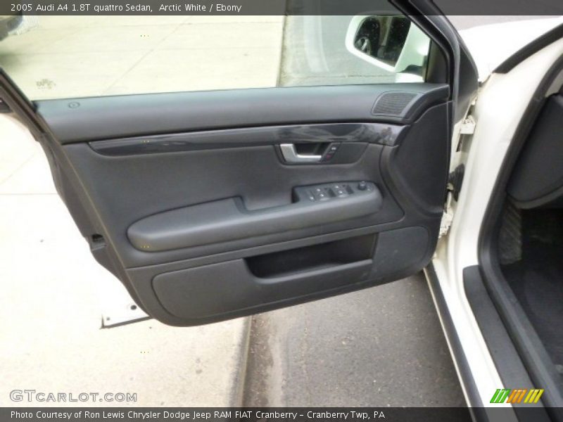Arctic White / Ebony 2005 Audi A4 1.8T quattro Sedan