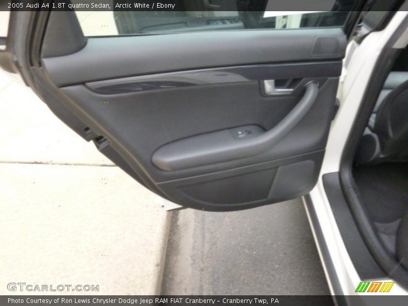 Arctic White / Ebony 2005 Audi A4 1.8T quattro Sedan