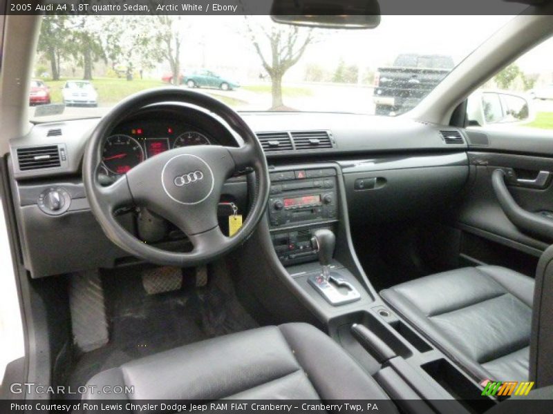Arctic White / Ebony 2005 Audi A4 1.8T quattro Sedan