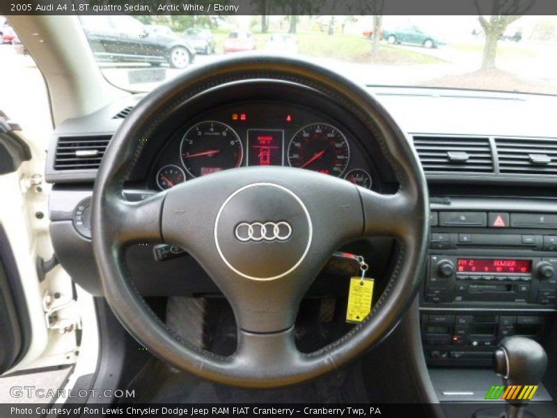 Arctic White / Ebony 2005 Audi A4 1.8T quattro Sedan