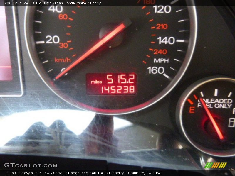 Arctic White / Ebony 2005 Audi A4 1.8T quattro Sedan