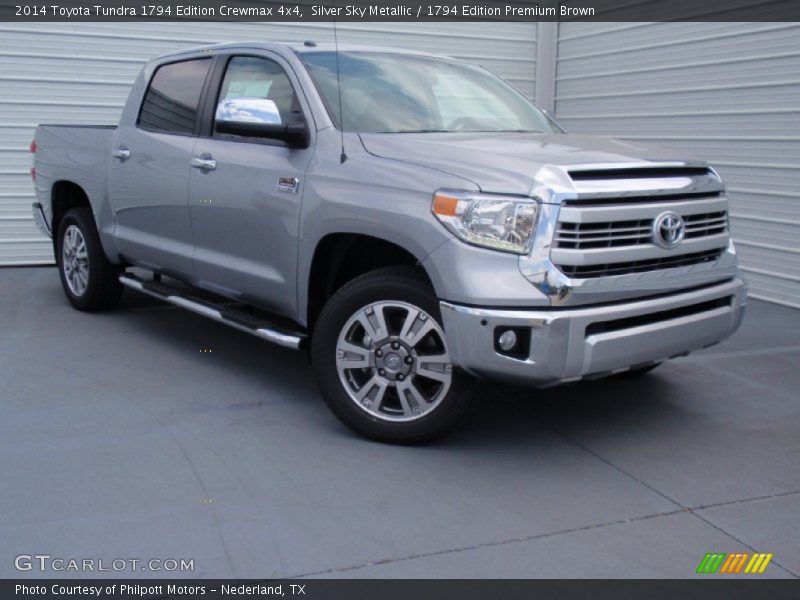Silver Sky Metallic / 1794 Edition Premium Brown 2014 Toyota Tundra 1794 Edition Crewmax 4x4