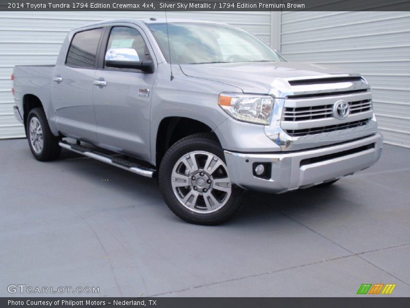 Silver Sky Metallic / 1794 Edition Premium Brown 2014 Toyota Tundra 1794 Edition Crewmax 4x4