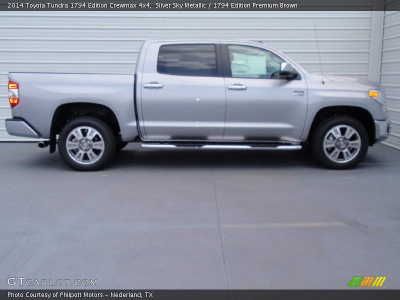 Silver Sky Metallic / 1794 Edition Premium Brown 2014 Toyota Tundra 1794 Edition Crewmax 4x4