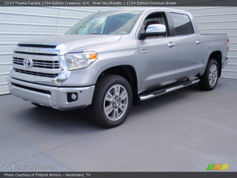 Silver Sky Metallic / 1794 Edition Premium Brown 2014 Toyota Tundra 1794 Edition Crewmax 4x4