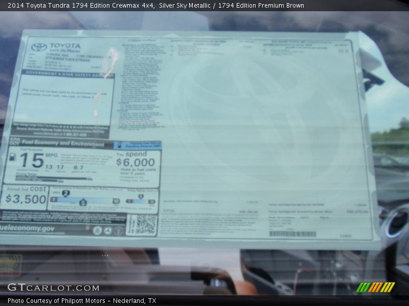 Silver Sky Metallic / 1794 Edition Premium Brown 2014 Toyota Tundra 1794 Edition Crewmax 4x4