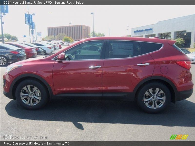 Serrano Red / Beige 2014 Hyundai Santa Fe Sport FWD