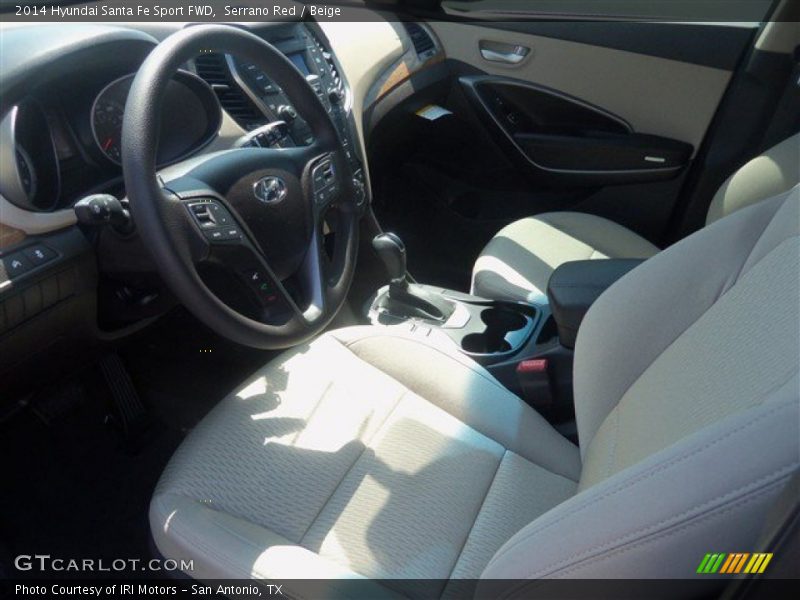 Serrano Red / Beige 2014 Hyundai Santa Fe Sport FWD