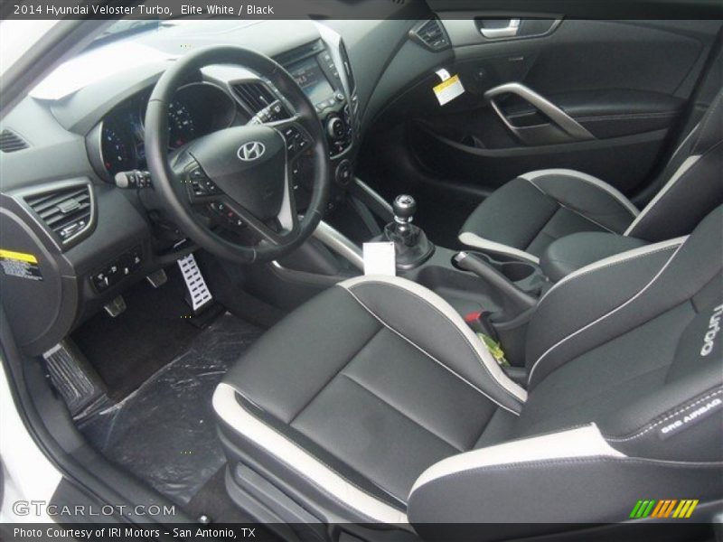Elite White / Black 2014 Hyundai Veloster Turbo