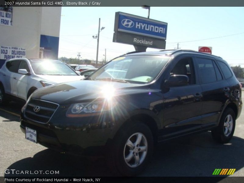 Ebony Black / Gray 2007 Hyundai Santa Fe GLS 4WD