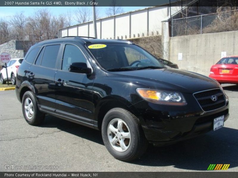 Ebony Black / Gray 2007 Hyundai Santa Fe GLS 4WD