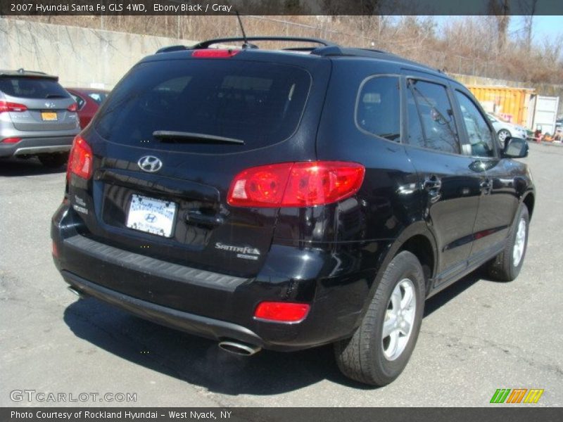 Ebony Black / Gray 2007 Hyundai Santa Fe GLS 4WD