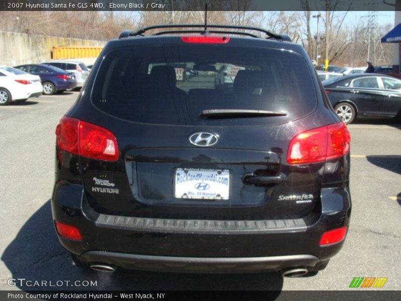 Ebony Black / Gray 2007 Hyundai Santa Fe GLS 4WD