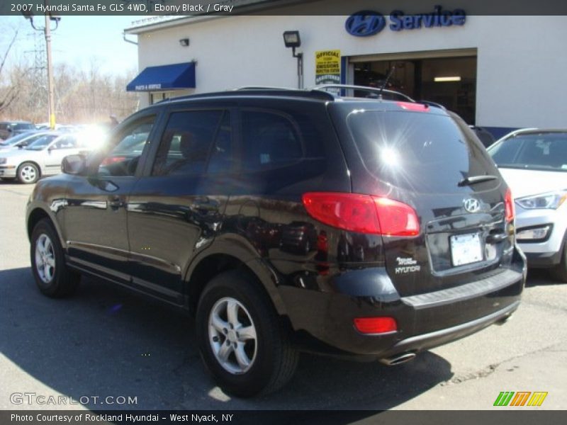 Ebony Black / Gray 2007 Hyundai Santa Fe GLS 4WD