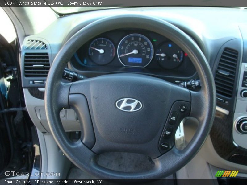 Ebony Black / Gray 2007 Hyundai Santa Fe GLS 4WD