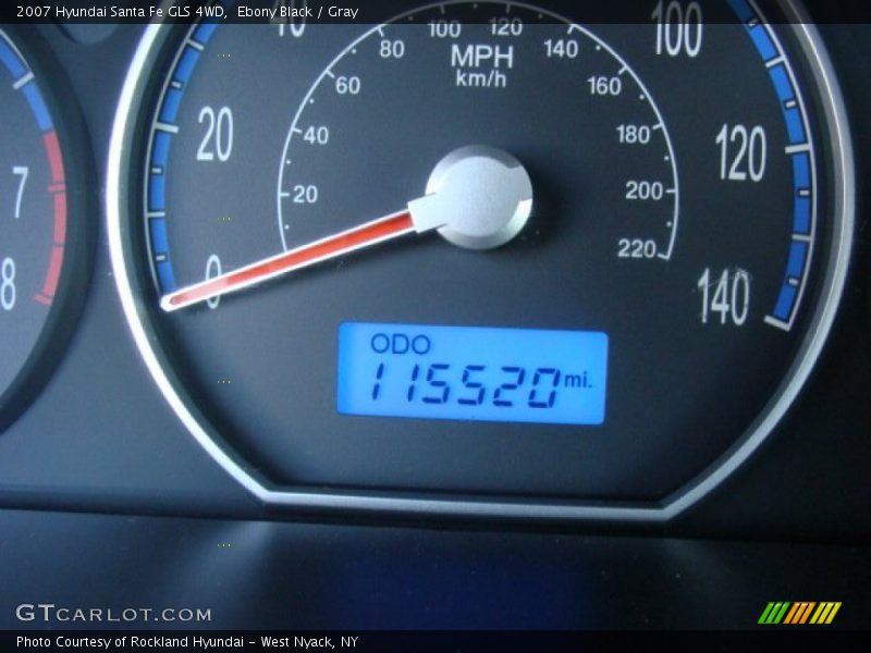 Ebony Black / Gray 2007 Hyundai Santa Fe GLS 4WD